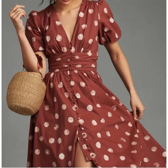 Anthropologie Katerina Button-Front Dress - Picture 2 of 7